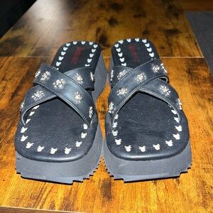 Demonia Flip-05 Platform Sandals Black
